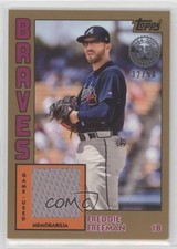 2019 Topps 1984 Topps Baseball Relics Gold 32/50 Freddie Freeman #84R-FF fm0