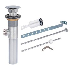 22-Gauge Pop-Up Lavatory Bathroom Sink Drain Assembly, Brass Plumbing Fitting...
