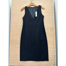 Theory Parmida Befit Black V-Neck Sleeveless Sheath Dress Size 8 NWT F1006602