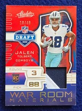 2022 Jalen Tolbert Absolute Football War Room Materials Rookie Patch # 18 / 49