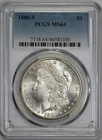 1880-S Morgan Silver $1 Dollar PCGS MS 64