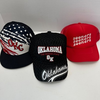 Lot Of 3 Oklahoma Sooner Hats OKC MiLB Various