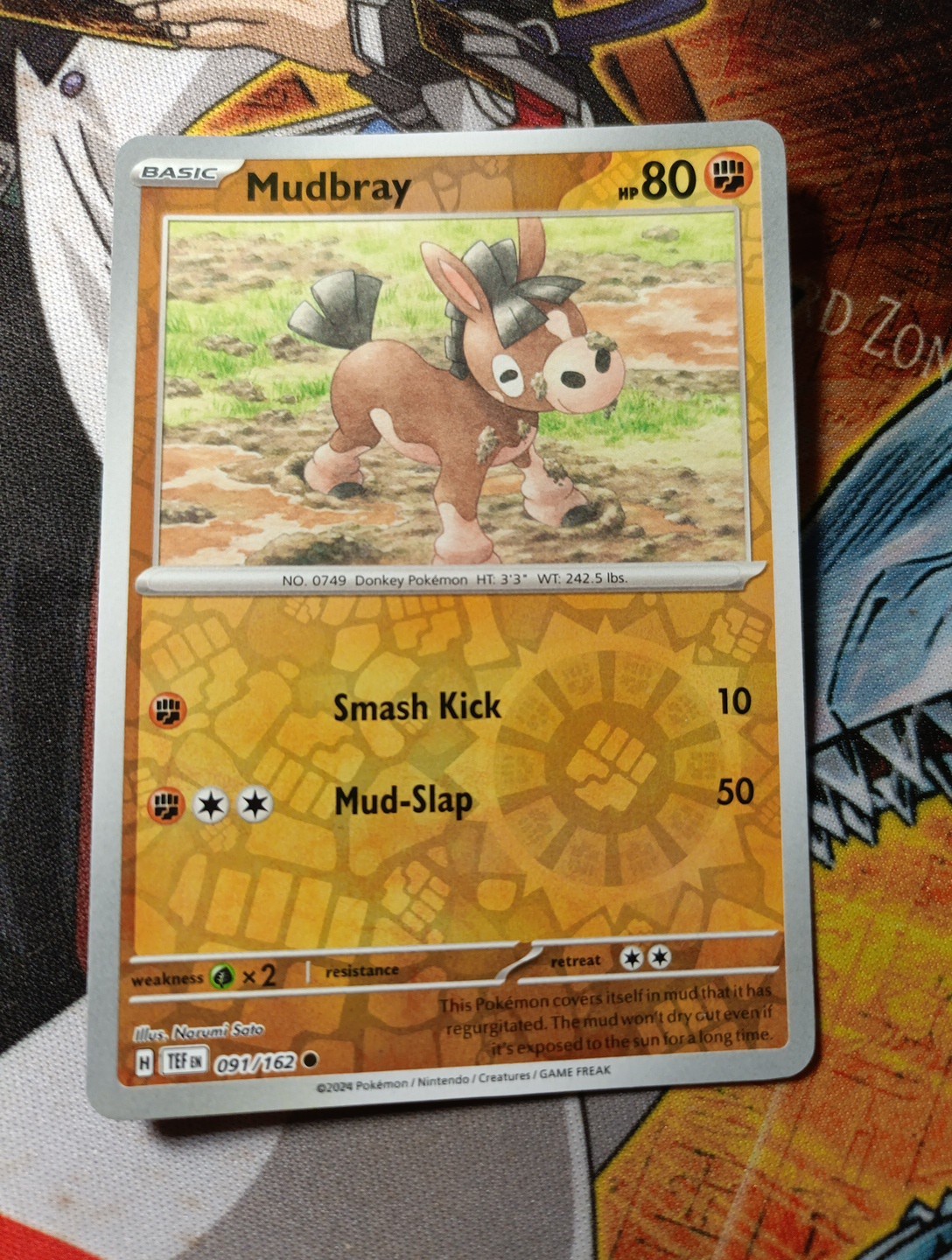 Mudbray - 091/162 Temporal Forces Reverse Holo 91/162 Pokemon Card