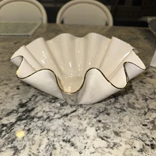 Susan Gordon Pottery Epiphany Wavy Bowl 22K Gold Rim