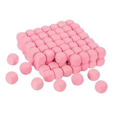 100 Pcs Blank Wooden Dice,10mm 6 Sided Wood Cube Square Block, Pink