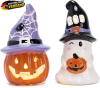 Valery Madelyn 2Er Set Halloween Deko Mit Farbwechselnden Lichtern 10Cm