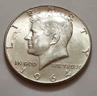1964 John F Kennedy Half Dollar 90% Silver 50c Philadelphia     (X25)