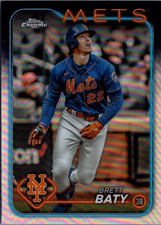 2024 Topps Chrome Refractors #17 Brett Baty New York Mets