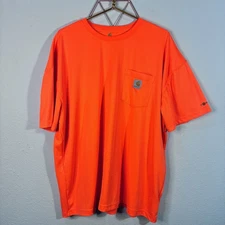 Carhartt  Shirt Loose Fit Force Short Sleeves Pocket Moisture Wicking XXL DriFit