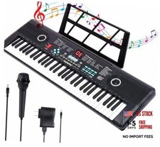 Keyboard Piano 61 Key Music Electric Piano For Kids Beginner black 61 key piano