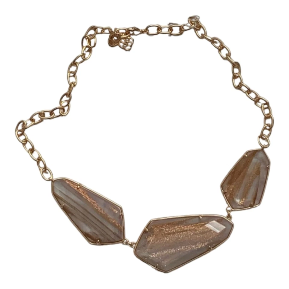 Collar Kendra Scott Violeta Declaración Oro Rosa Con Bolsa para el Polvo ¡Nuevo!! Foto 4 de 4