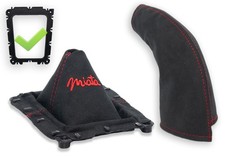 POUR MAZDA MX5 NA SOUFFLET DE VITESSE et FREIN ALCANTARA Miata ROUGE + CADRE