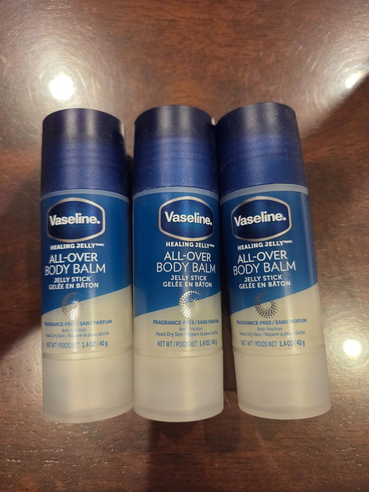 3 Pack Vaseline All Over Body Balm Jelly Stick, Travel Size 