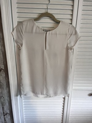 Mango White Fitted Blouse Elegant Top