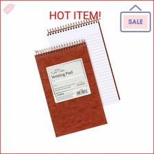 Ampad Gold Fibre Retro Writing Pad, Red Cover, White Paper, 5 x 8, Medium Rule,