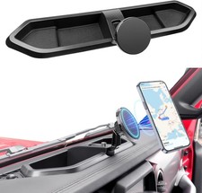 Car Dashboard Multi-mount Magnetic Phone Holder Organizer Tray With Two Bracket
