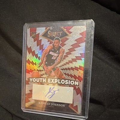 Panini Select 2024-25 Youth Explosion Prizm RC Auto #YE-KEJ Keshad Johnson Heat