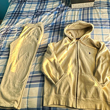 Polo Ralph Lauren Men  s Gray Fleece 2-Piece Full Zip Hoodie  Pants Set M