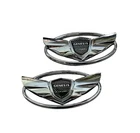 Genesis Coupe  (2 Pc) Emblem Logo Badge Chrome Front Hood/Rear Trunk Hyundai