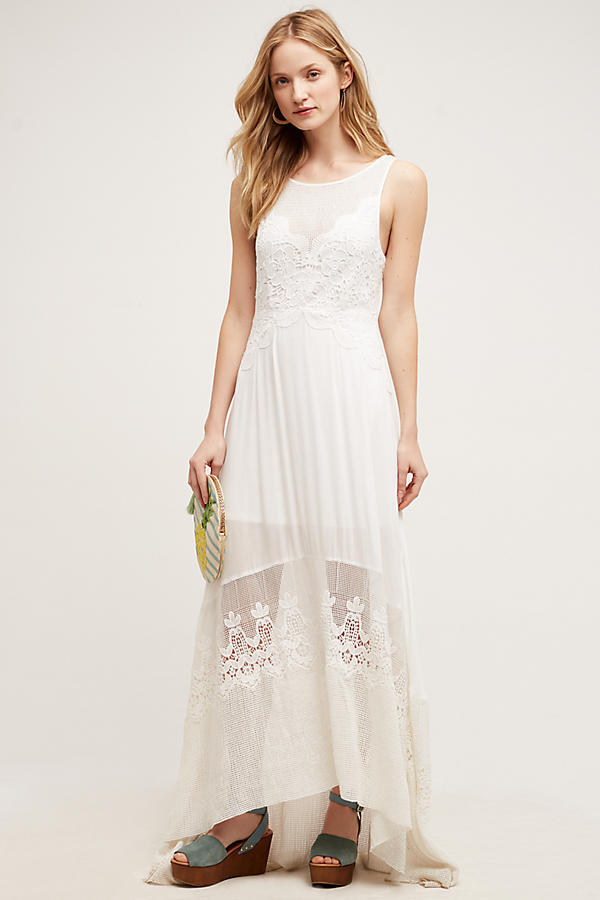 NWT PLENTY by TRACY REESE ESTANCIA COMBO LACE WHITE MAXI DRESS M NWT PLENTY by TRACY REESE ESTANCIA COMBO LACE WHITE MAXI DRESS M