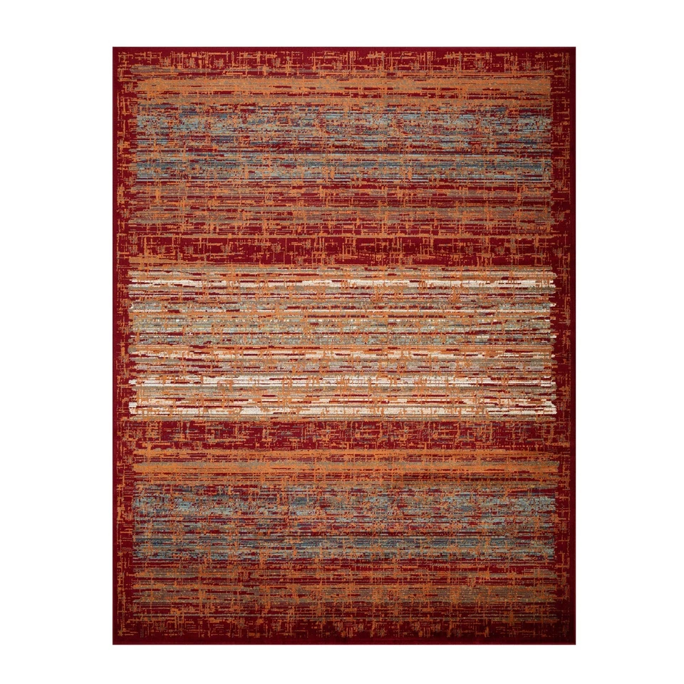 Vintage Farmhouse Striped Abstract Antistatic Large Indoor Area Rugs Or Runner - Image 3 of 4