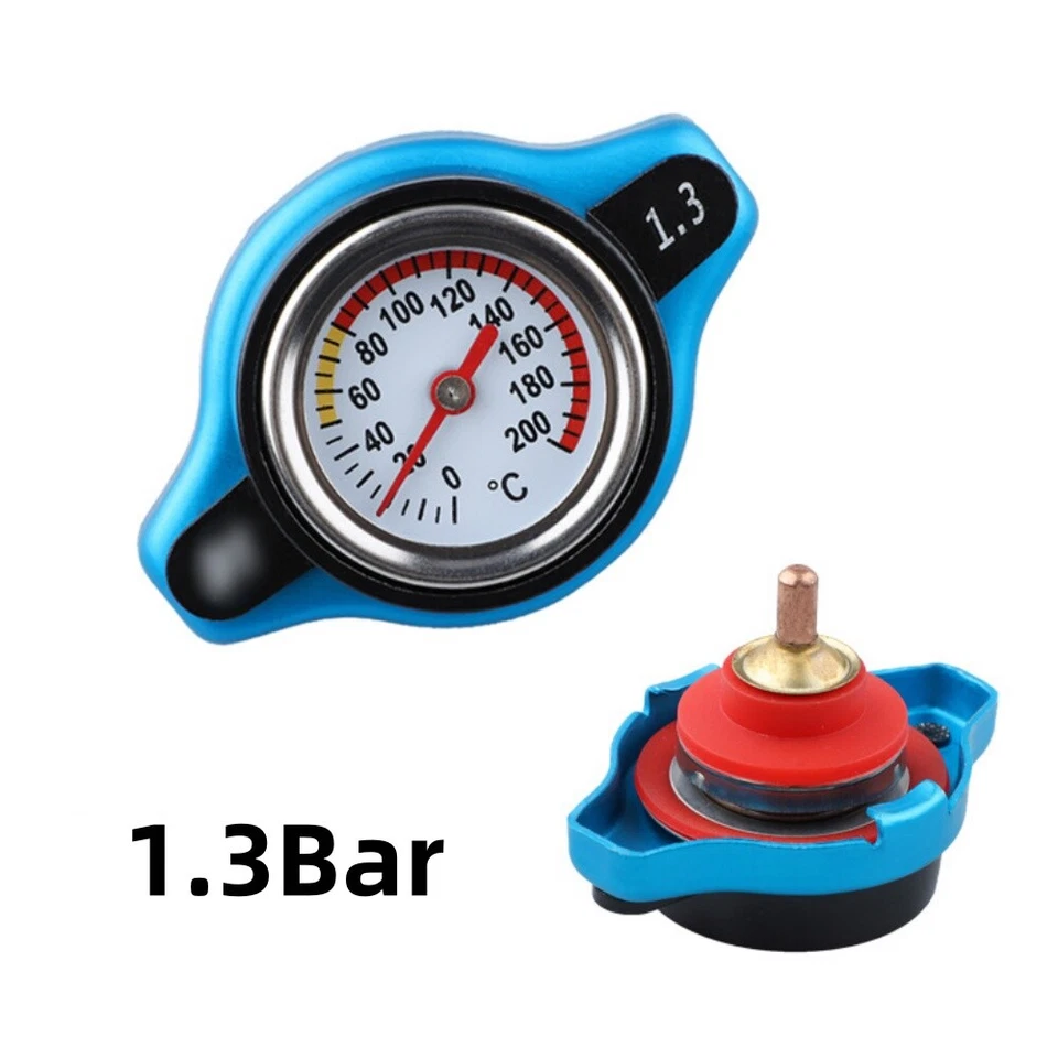 Cubierta de tapa de radiador medidor termostático de coche de 1,3 bar con medidor de temperatura de agua universal Foto 3 de 4
