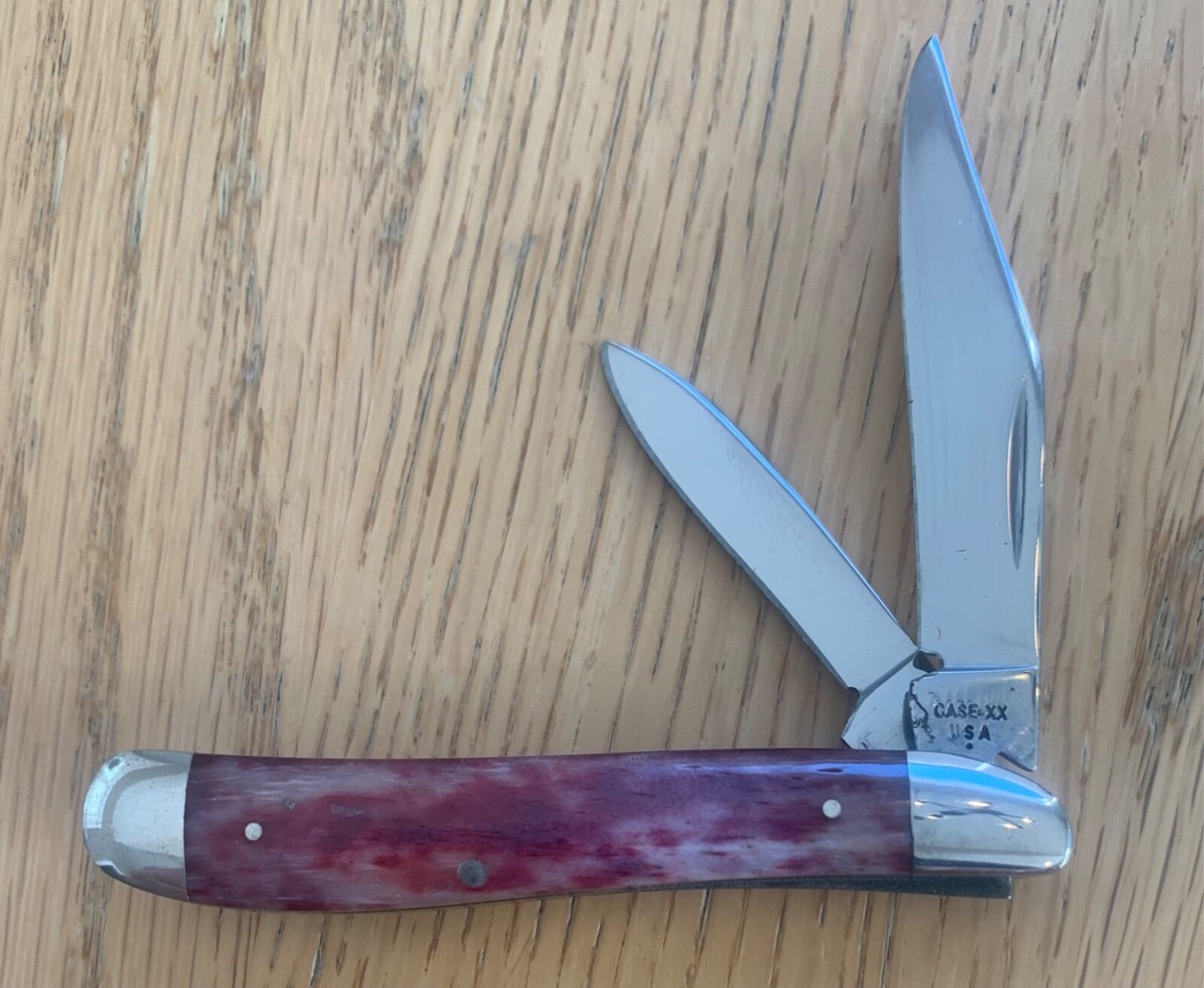 1979 CASE SMOOTH RED PEANUT KNIFE NEVER USED NO BOX #SR6220 SS | eBay