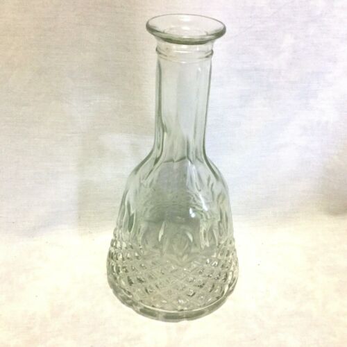 VINTAGE GLASS DECANTER DECORATIVE CARAFE LIQUOR BOTTLE - NO STOPPER - Picture 4 of 12