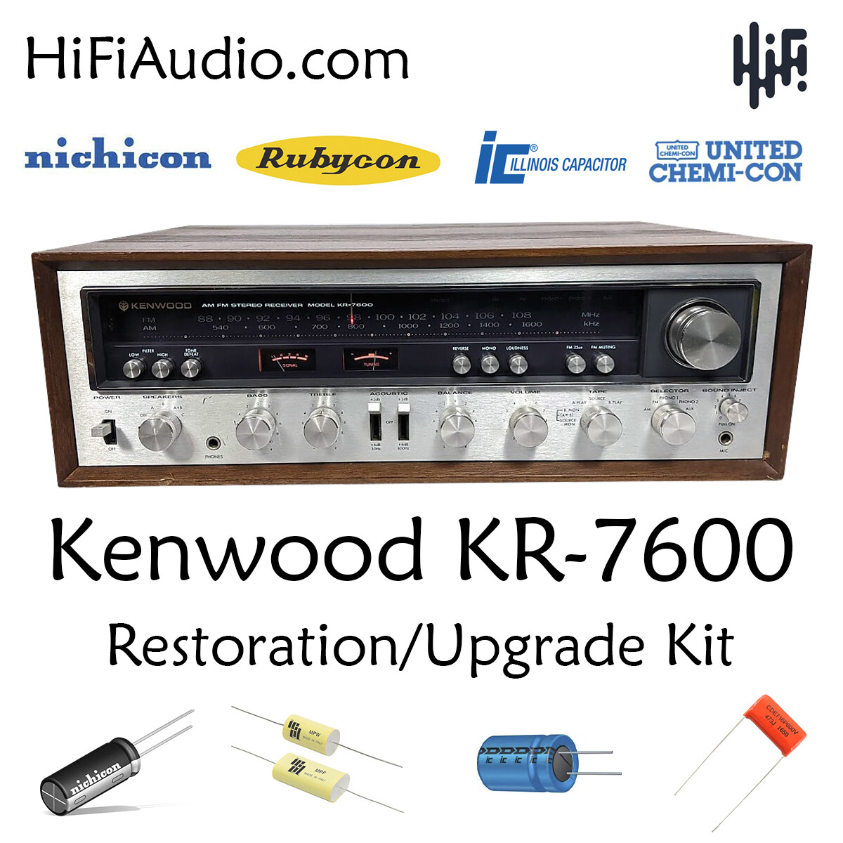 Kenwood KR-7600 KR-7060 restoration recap upgrade kit repair