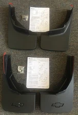 2014-2018 Chevrolet Silverado Front & Rear Molded Splash Guard Pkg Black Grained