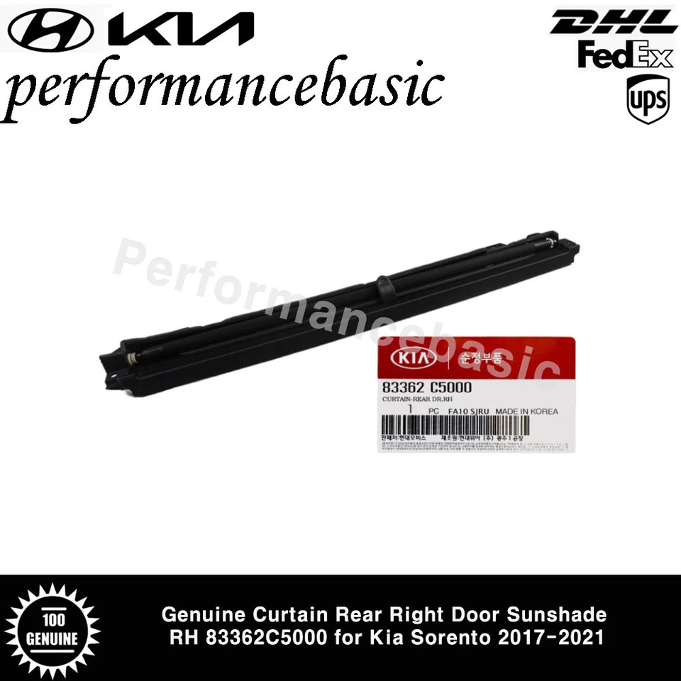Genuine Curtain Rear Right Door Sunshade RH 83362C5000 for Kia Sorento 2017-2021 - Изображение 3 из 4