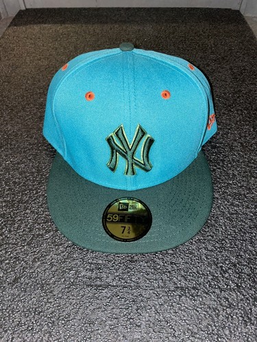 New York Yankees hat, 7 3/4, Teal Green 