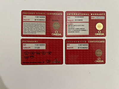 VINTAGE OMEGA  Card 13016000 pictograms chronometer used for collector (7)