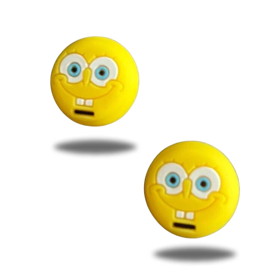 2x 3D Sponge Bob Thumb Grips Caps for SWITCH 2,PS5,XBOX ONE|S Analog Stick Cover