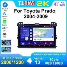 For Toyota Land Cruiser Prado 2004-2009 Car Stereo Radio Carplay Screen Navi 2k