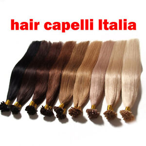 extension capelli veri cheratina ebay