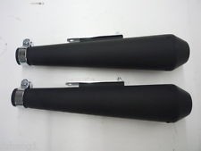 Kawasaki KZ400 KZ440 Black Cafe Racer Reverse Cone Shorty