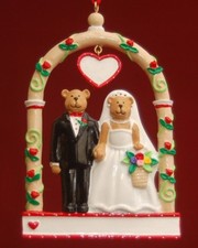 Personalized Christmas Ornament WEDDING COUPLE JUST MARRIED MARRIAGE