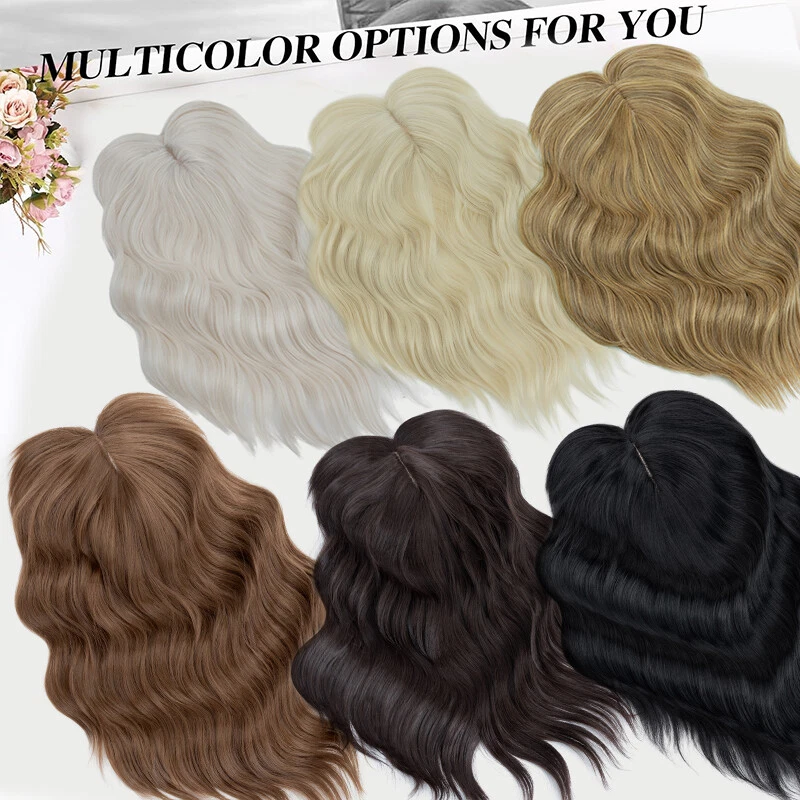 Women Full Head Cover Toppers Wavy Toupee Clip in Hair Extensions As Real Human - Image 4 of 4