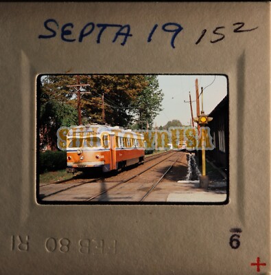 Vtg 1980 Train Slide 19 Trolley Streetcar SEPTA Special X4C193 | eBay