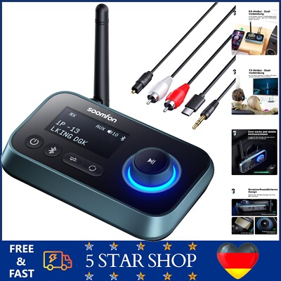 Multifunktionaler Bluetooth 5.0 Adapter für TV PC Stereoanlagen mit Lautstärke