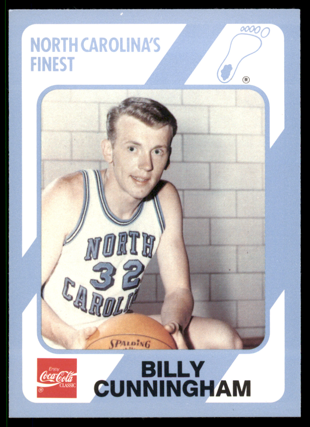 1989 Collegiate Collection Coca-Cola Billy Cunningham 40 North Carolina's Finest