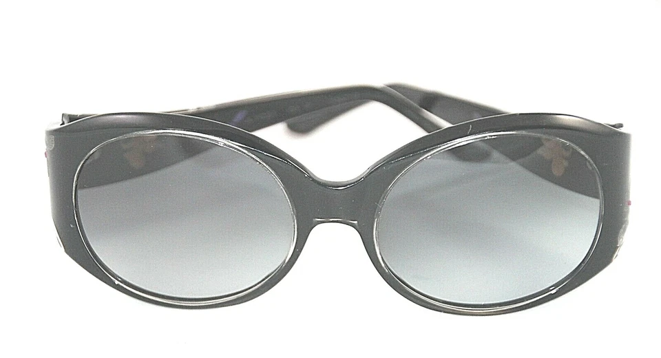 Gafas de sol Judith Leiber para mujer marco negro orquídeas JL1021 estuche Italia Foto 3 de 4