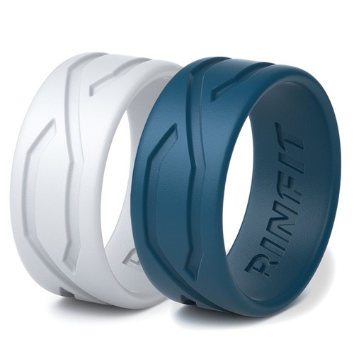 Anillo de silicona para hombre | Alianza de boda de Rinfit - Paquete de 2 anillos - suave y cómodo  - Imagen 16 de 20