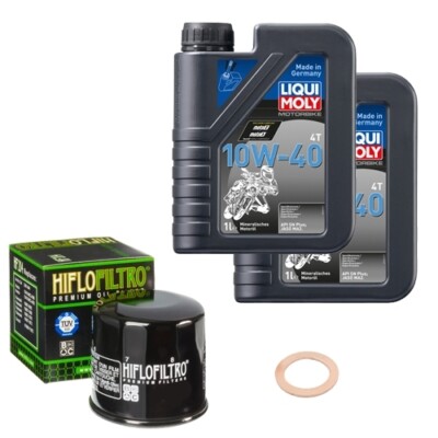 HiFlo Ölfilter Set LM 10W-40 2L für Kawasaki Vulcan 650 S ABS EN650DDDA Bj.2020