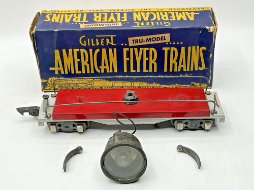 Gilbert American Flyer 3/16" O Gauge 488 Floodlight Car in OB - Parts or Repair