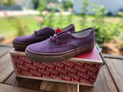 VANS AUTHENTIC WASHED CANVAS PORT ROYALE/GUM NIB! MEN'S 5.5/WOMEN'S 7