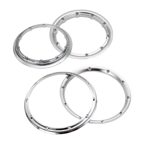 Chrome Plated Silver Wheel Rims Beadlock for RC 1/5 LOSI LT HPI Rovan BAJA 5B 5T - Picture 3 of 10