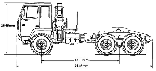 Trident Military HO 1/87 US Army M1088 5-Ton 3-Axle 6x6 Semi-Tractor MTV Trucks - Picture 5 of 5