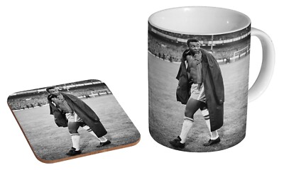 Pele verletzt während der WM 1966 - Kaffee-/Teebecher und Untersetzer Geschenkset